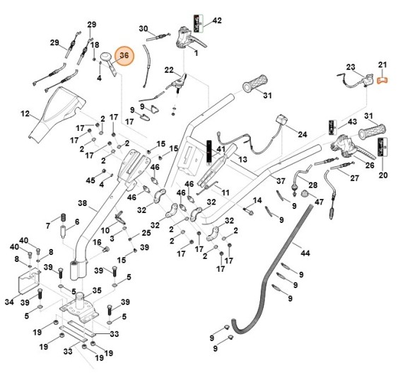 Рукоятка вмикання STIHL 62517403401