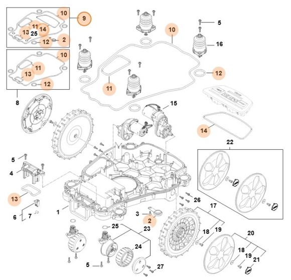 Комплект ущільнень корпуса STIHL IA010071601