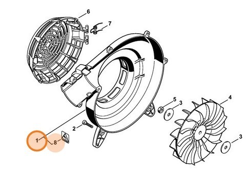 Корпус вентилятора, зовнішній STIHL 42297010613