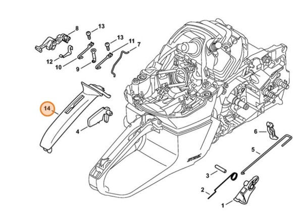 Півкожух рукоятки STIHL 11427910601