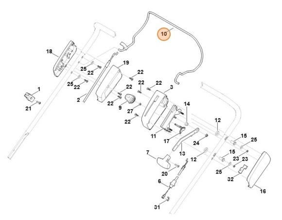 Рукоятка вмикання STIHL 62907601501