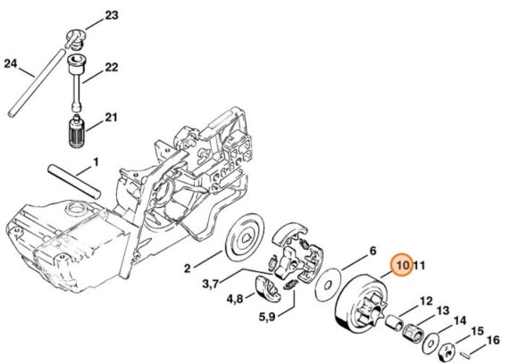 Ланцюгова зірочка 0.404" 7 зубів STIHL 11086402000