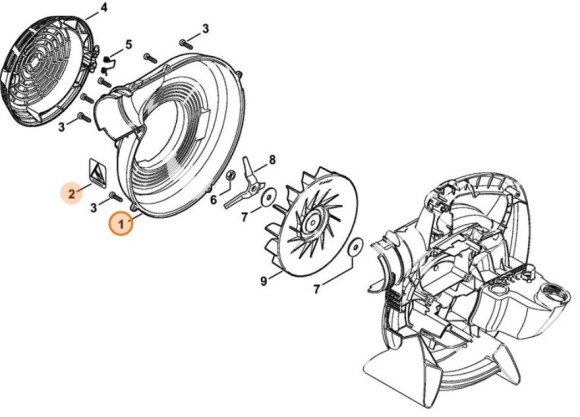 Корпус вентилятора зовнішній STIHL 42417004102