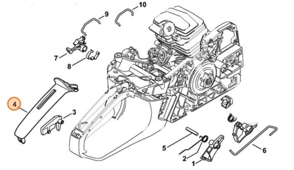 Півкожух рукоятки STIHL 11437910600