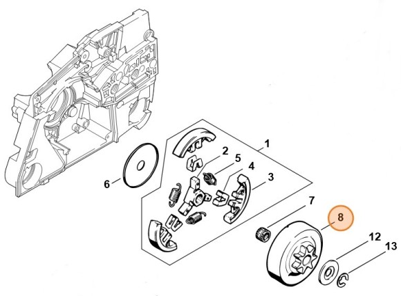 Звездочка цепи 0.404\ (11246402005)
