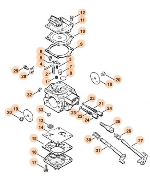 Карбюратор WJ-69C (11221200618)