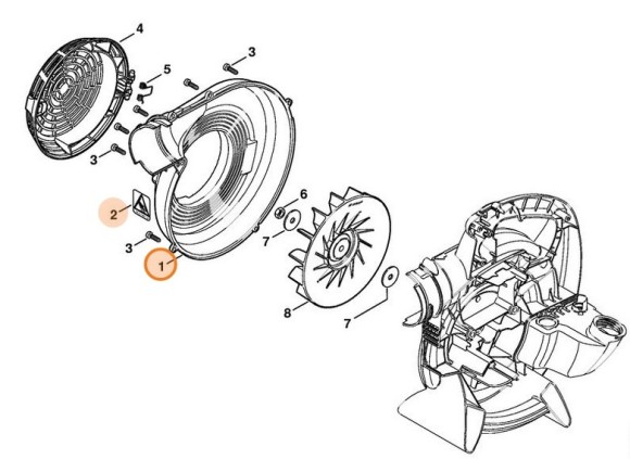 Корпус нагнітача зовнішній STIHL 42417010700