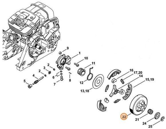 Цепь приводное колесо 3/8\ (11286402000)