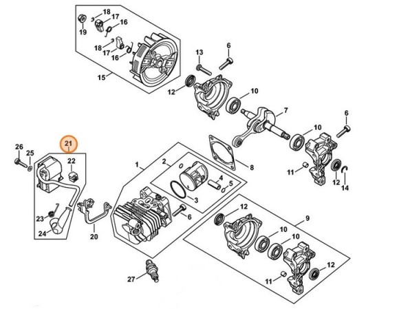 Модуль запалювання STIHL 11464001304