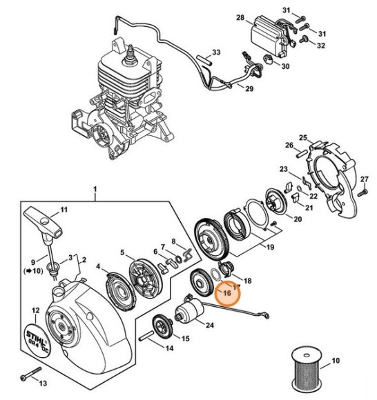 Циліндричне зубчате колесо STIHL 42441956701