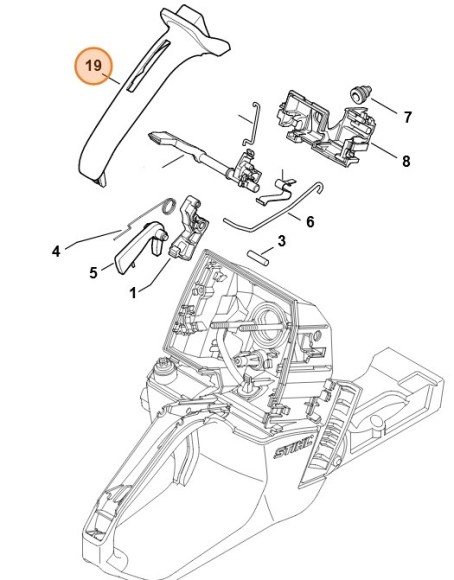Півкожух рукоятки STIHL 11447910600