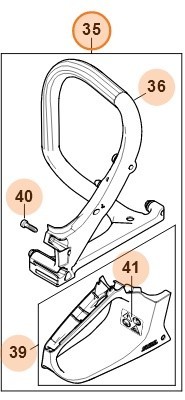 Комплект - корпус рукоятки STIHL 11487901000