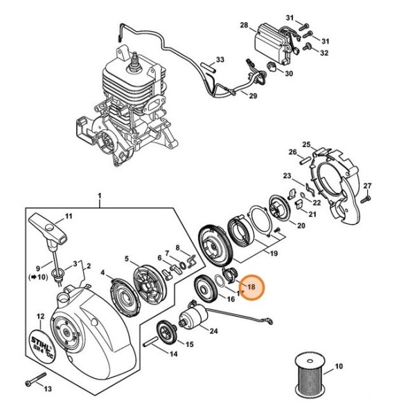 Циліндричне зубчате колесо STIHL 42441956702