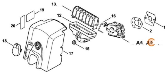 Карбюратор WT-286B (11231200615)