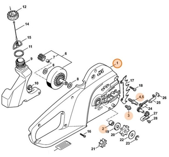 Корпус рукоятки STIHL 12087901002