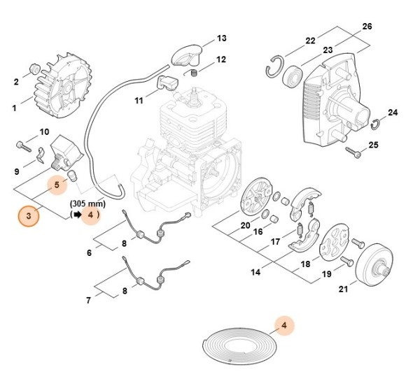 Mодуль запалювання STIHL 41284001306