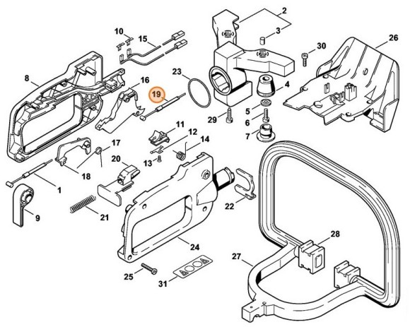 Трос управління дросельною заслонкою STIHL 42261801101