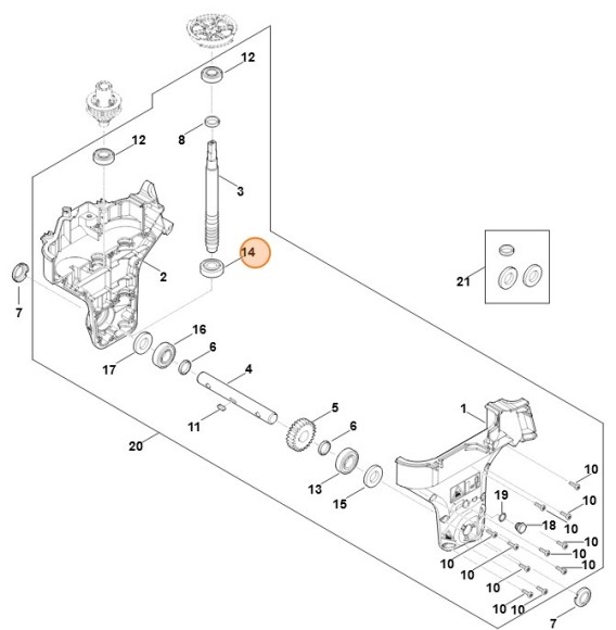 Радиально-опорный шариковый подшипник 7304B-2RS (95040030710)