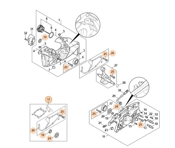 Комплект ущільнень STIHL 11420071601