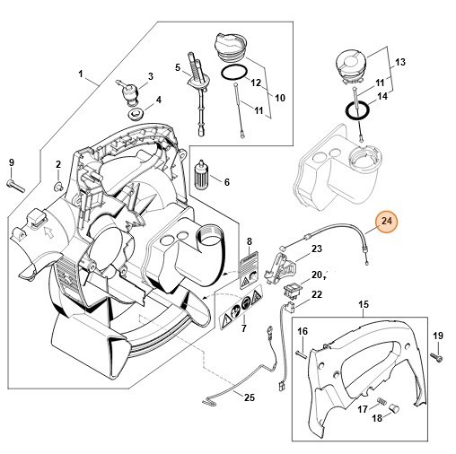 Трос управления дроссельной заслонкой STIHL 42291801101