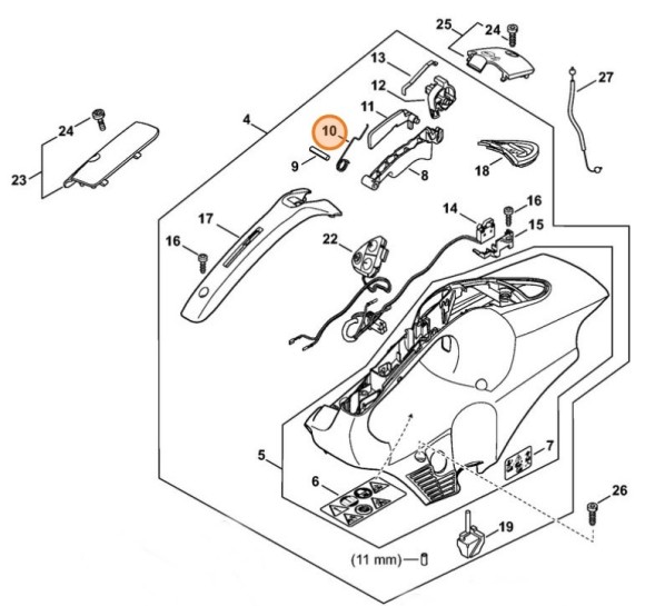 Вита гнучка пружина STIHL 42381824500