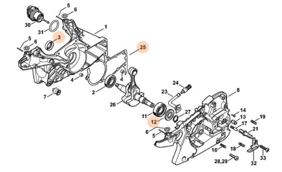 Набір ущільнень STIHL 11430071600