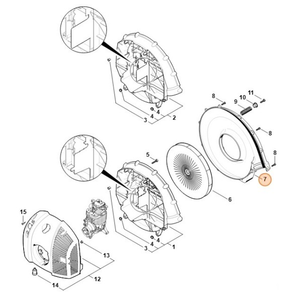 Корпус вентилятора зовнішній STIHL 42827010702