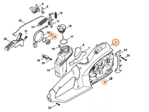 Корпус рукоятки STIHL 12107901002