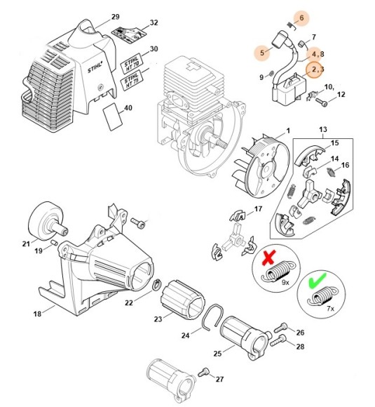 Модуль запалювання STIHL 41374001304