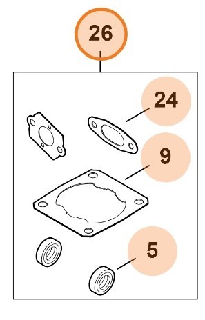 Комплект ущільнень STIHL 41280071050