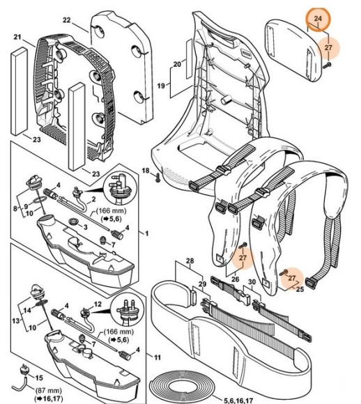 М'яка накладка для спини STIHL 42827908001