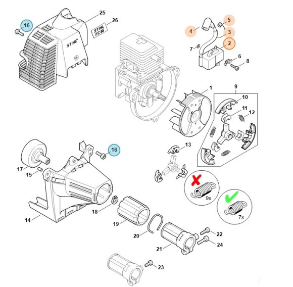 Модуль запалювання STIHL 41374001350