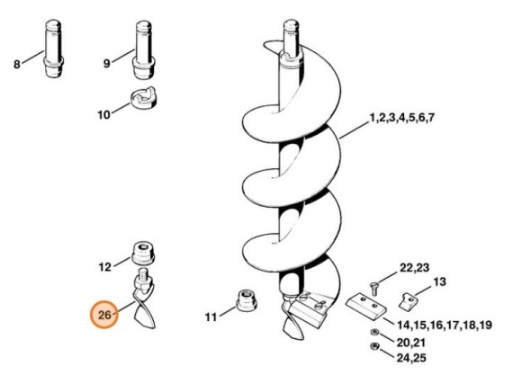 Фреза предварительного позиционирования шнека (44016803300)