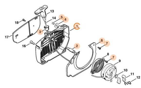 Корпус вентилятора STIHL 11220801816