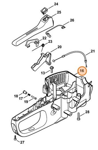 Корпус рукоятки STIHL 42287911002