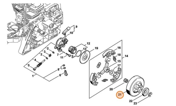 Цепь приводное колесо 3/8\ (11406402000)