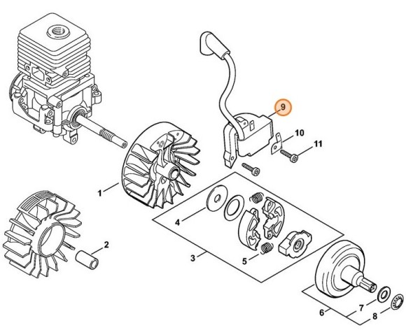 Модуль запалювання STIHL 41404001304