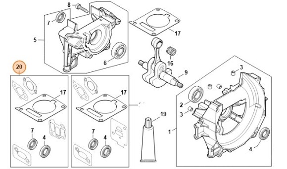 Набір ущільнень STIHL 41470071602