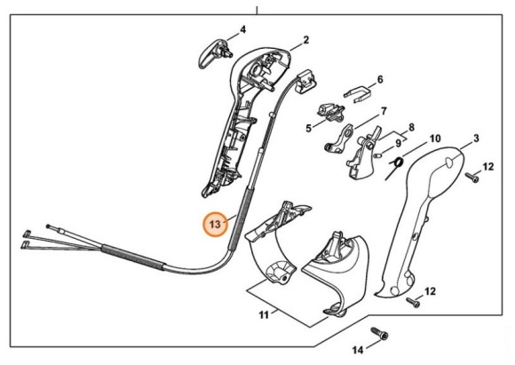 Трос управління дросельною заслонкою STIHL 42411801101