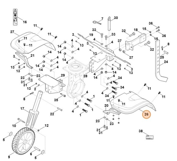 Захисна планка (ліва) STIHL 62517173500