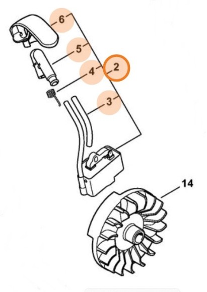 Модуль запалювання STIHL 41444001303