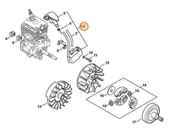 Модуль запалювання STIHL 41444001309