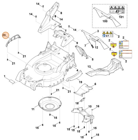 Захисна планка зправа STIHL 63747067305