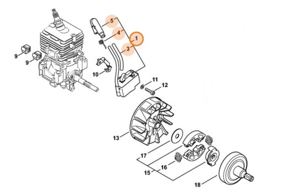 Модуль запалювання STIHL 41444001327