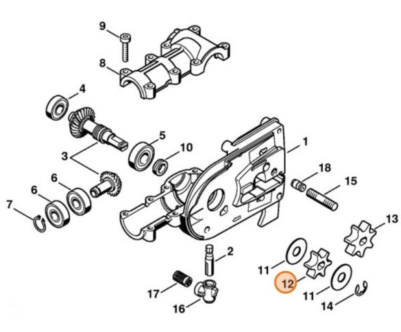 Цепь приводное колесо 3/8\ (41386421201)