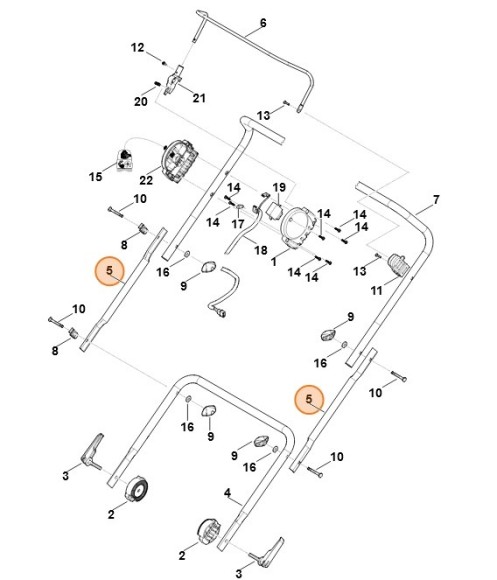 Середня частина ведучої ручки STIHL 62917634900