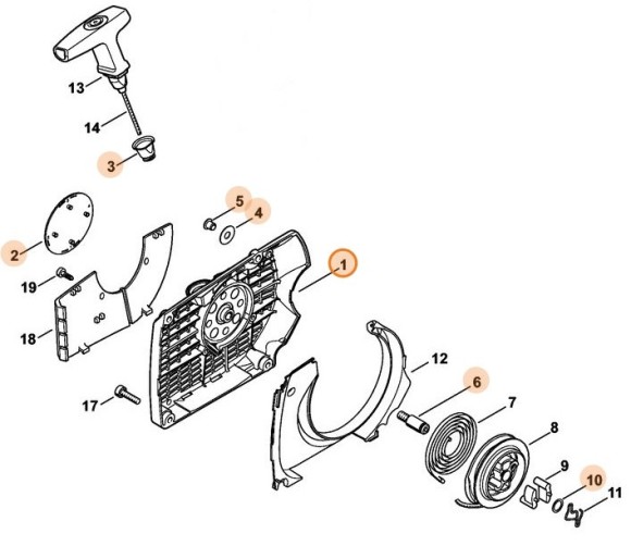Корпус вентилятора STIHL 11280801814