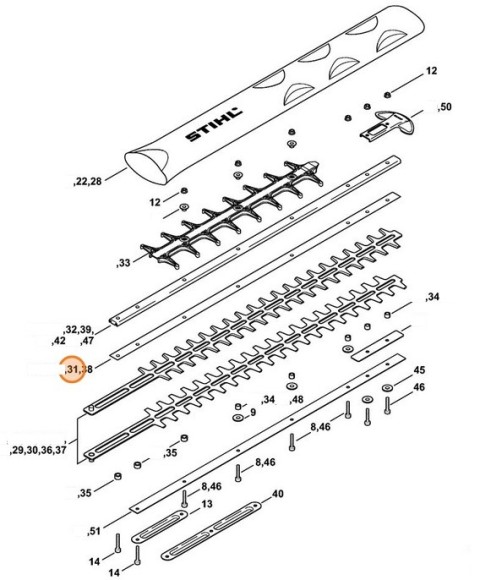 Ножова планка 600мм/24" STIHL 42377132203