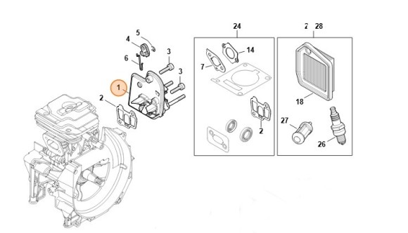 Проміжний фланець STIHL 41471202301