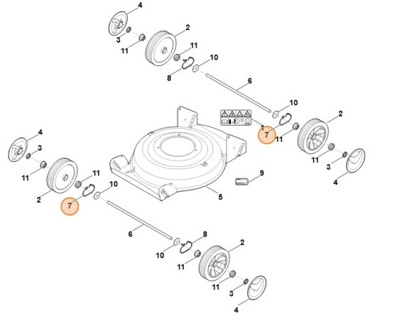 Пружина зправа STIHL 63577080810